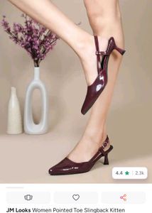 Stylish Burgundy Bow Heels