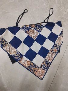 Scarf Print Halter Top