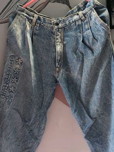 Denim Ankle Flared Jeans