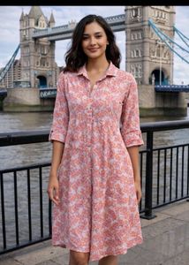 Floral Print Cotton Kurta