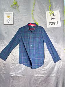 ESPIRIT Blue Plaid Long Sleeve Shirt