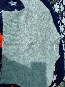 Gray Knit Pullover
