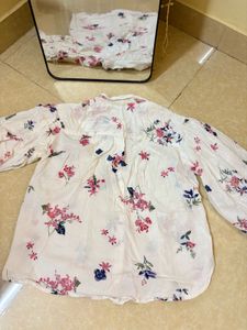Floral Print Button-Up Shirt