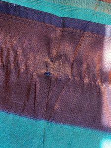 🩵Blue &amp; Brown Silk Saree🩵