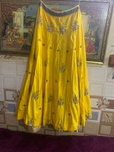 Yellow Embroidered Lehenga Choli Set