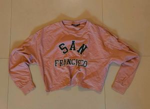Pink San Francisco Cropped Sweatshirt