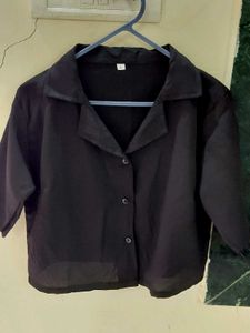 Classic Black Button-Up Shirt