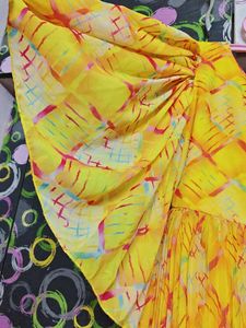 Vibrant Yellow Embellished Ethnic Gown