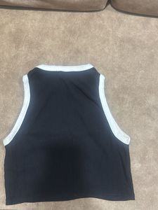 Zara Black Ribbed Crop Top