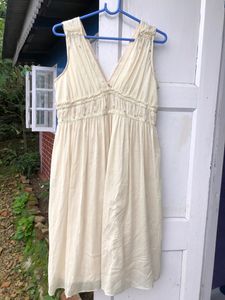Korean Off White Dress