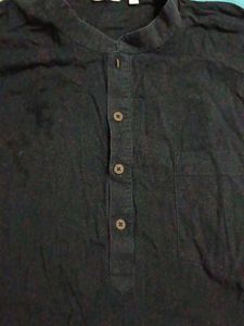 Men's Short kurta black