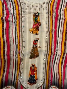 Vibrant Ethnic Kurta with Mirror Work