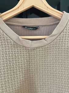 Round Neck Puff Sleeve Sweatshirt Top, Bust- 34/36