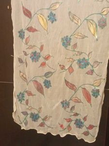 Hand-Painted Floral Dupatta