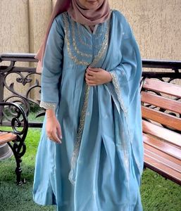 Elegant Blue Embroidered Kurta Set