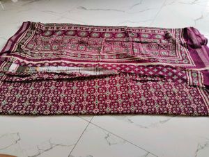 Maroon Printed Saree