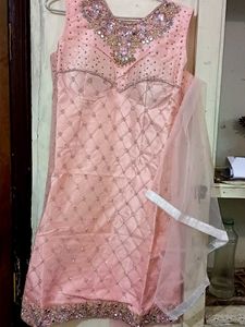 Pink Kurta sharara duppata set