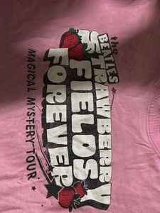 Pink Beatles "Strawberry Fields" Graphic Tee