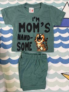 Cute Tiger Print T-Shirt & Shorts Set