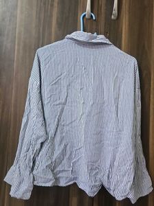 Classic Blue &amp; White Striped Button-Up Shirt