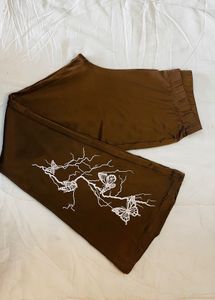 SHEIN Coolane Butterfly Print Flare Leg Trousers