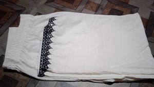 Chic Black &amp; White Embroidered Kurta Set