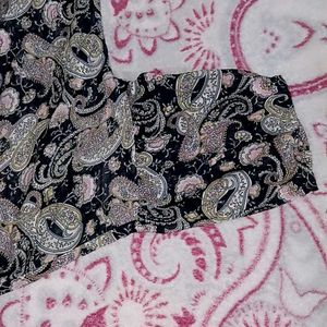 Elegant Paisley Print V-Neck Top - Stylish Western