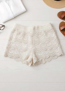 Elegant White Lace Shorts