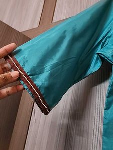 Sea Green Embroidered Kurti