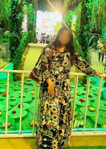 Elegant Black Printed Maxi Dress
