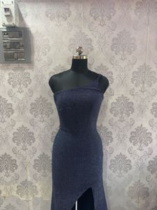 Sparkling One-Shoulder Maxi Dress