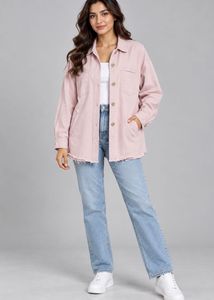 Zara  pink Denim shacket  Jacket
