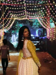 Yellow & White Embroidered Lehenga Set
