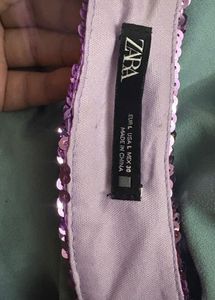 ZARA lilac sequin  Halter Top