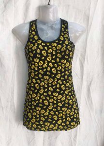 skull print t bag top