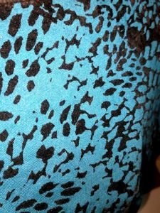 Blue &amp; Black Print Winter Long Sleeve Top