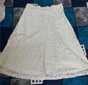 Cream Lace Skirt