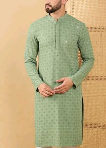 ETHNIC GREEN KURTA