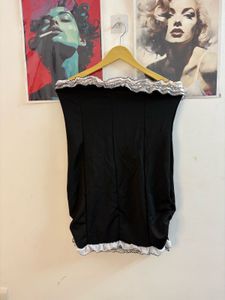 PINTEREST RARE Chic Black Ruffled Mini Dress
