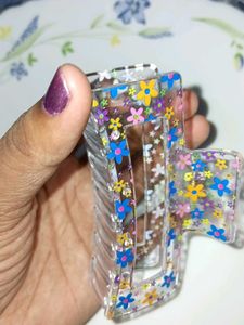 Transparent Floral Claw Hair Clip🌸👌💙