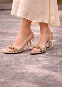 Elegant Crystal Embellished Heels