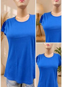 Royal Blue Short Sleeve Top