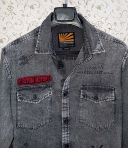 Locomotive Regular Fit Washed Shirt