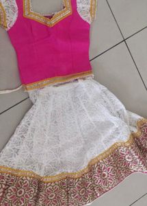 Kids Chickankari Lehanga Croptop