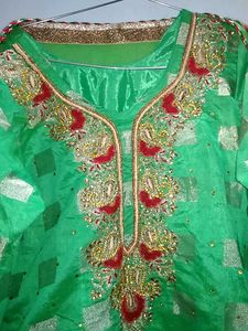 Madhuri Green party wear Salwar Suit