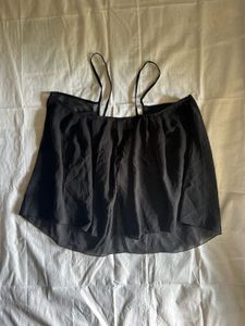 Chic Black Spaghetti Strap Top with open back