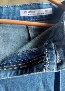 Women's Blue heavy Denim Cargo Pants