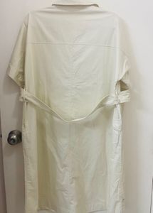 Chic Cream Shirt Dress with Belt