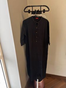 cotton Black Kurta