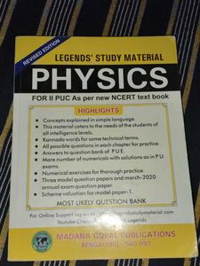 Physics Study Material for II PUC